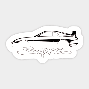 Toyota Black Supra MK4 Vintage Sticker